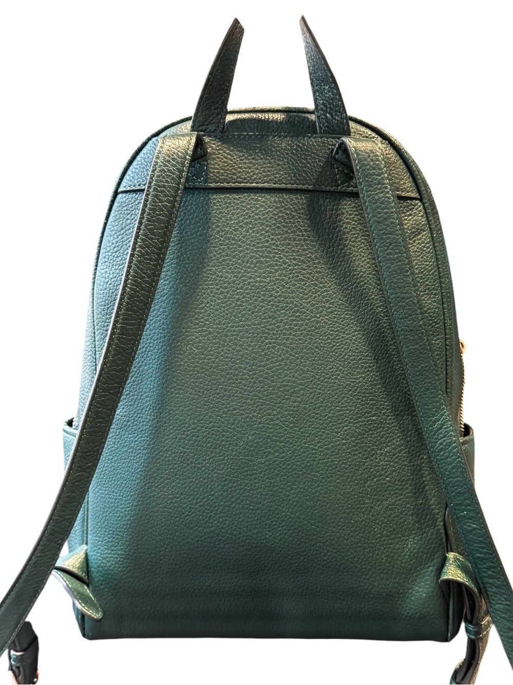 KATE SPADE NY Leila Medium Dark Green Pebbled Leather Backpack - EUC - Picture 2 of 4
